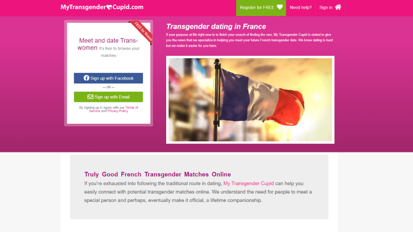 Transgender Cupid France site